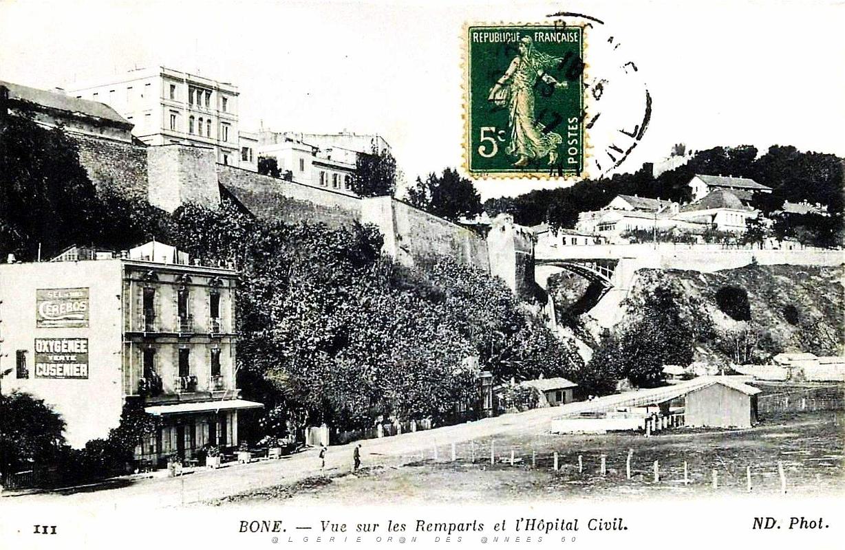 Bone - Remparts et Hopital civil - 1917.jpg